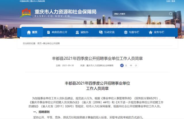 丰都县人民政府办公室最新招聘通告解析